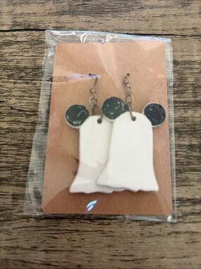 Cute White Ghost Mickey Mouse Earrings